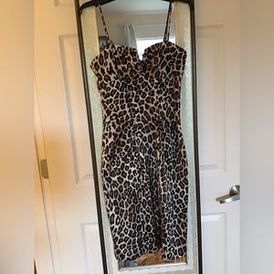 VINTAGE CACHE LEOPARD PRINT DRESS